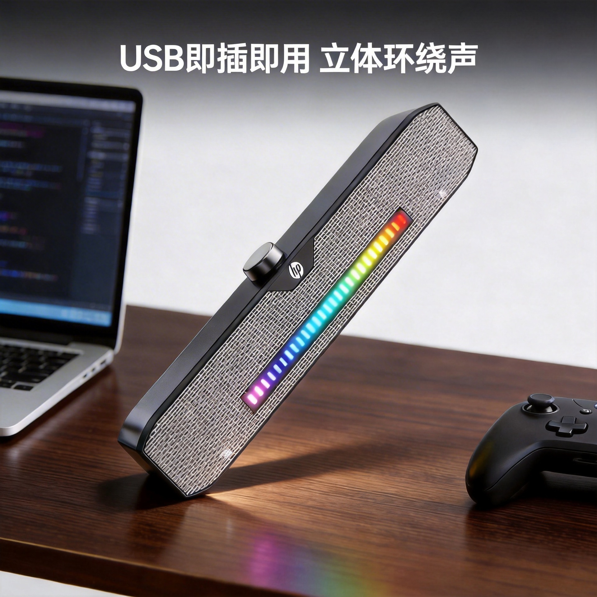 Hp 4200 Computer Speakers Long Desktop Speakers Wired Home Subwoofer Stereo Surround Sound Gaming E-Sports