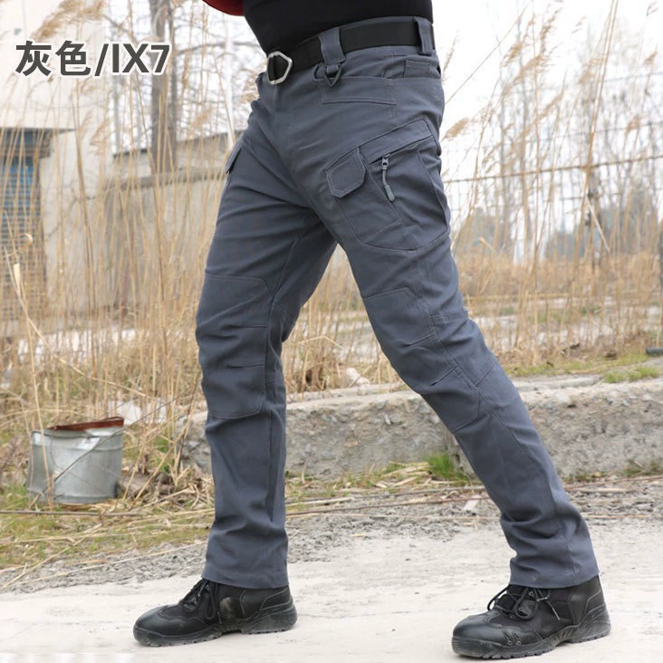 Elastic cotton trousers, oversize