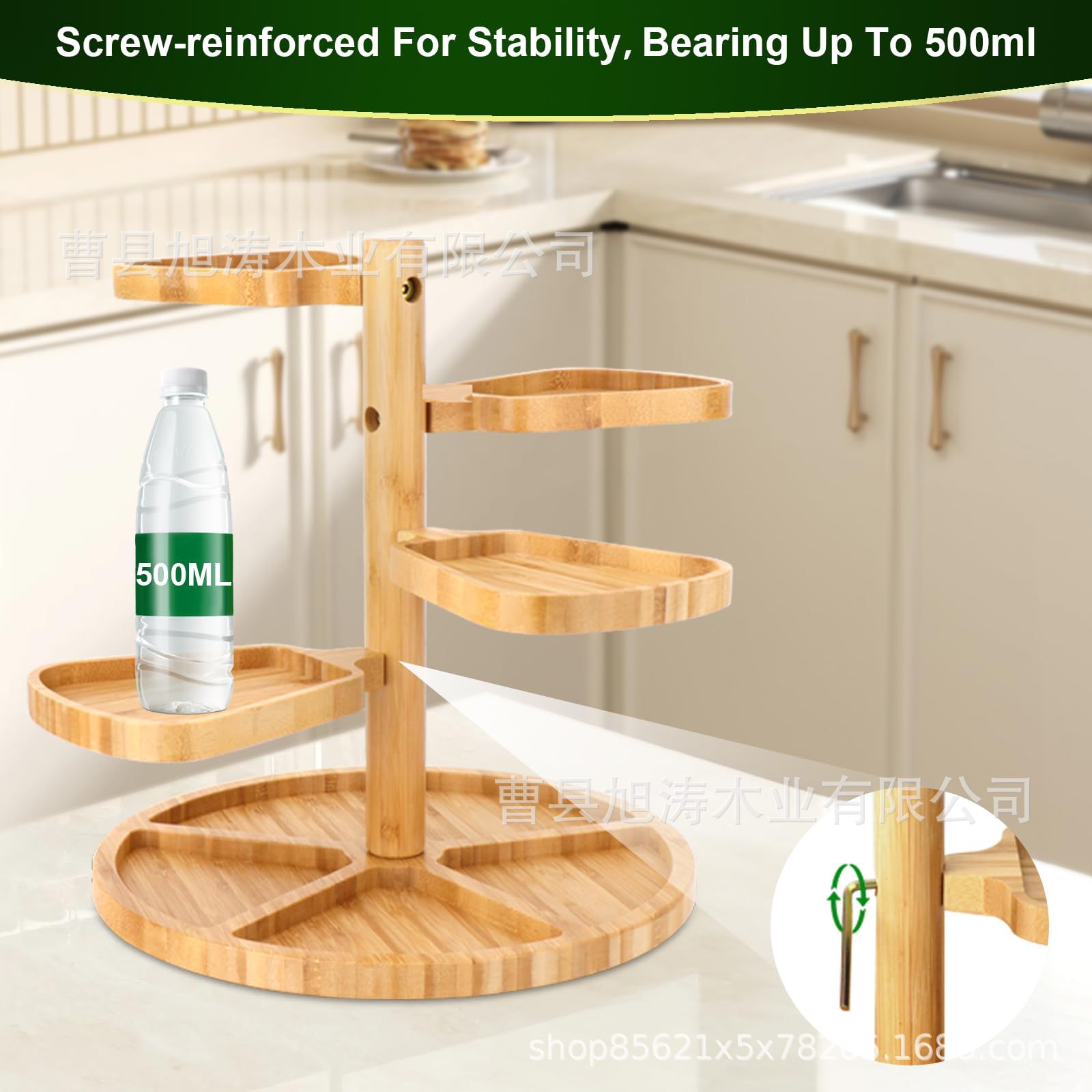 木质多层甜品托盘客厅糖果干果收纳盘餐厅点心面包展示架实木餐盘