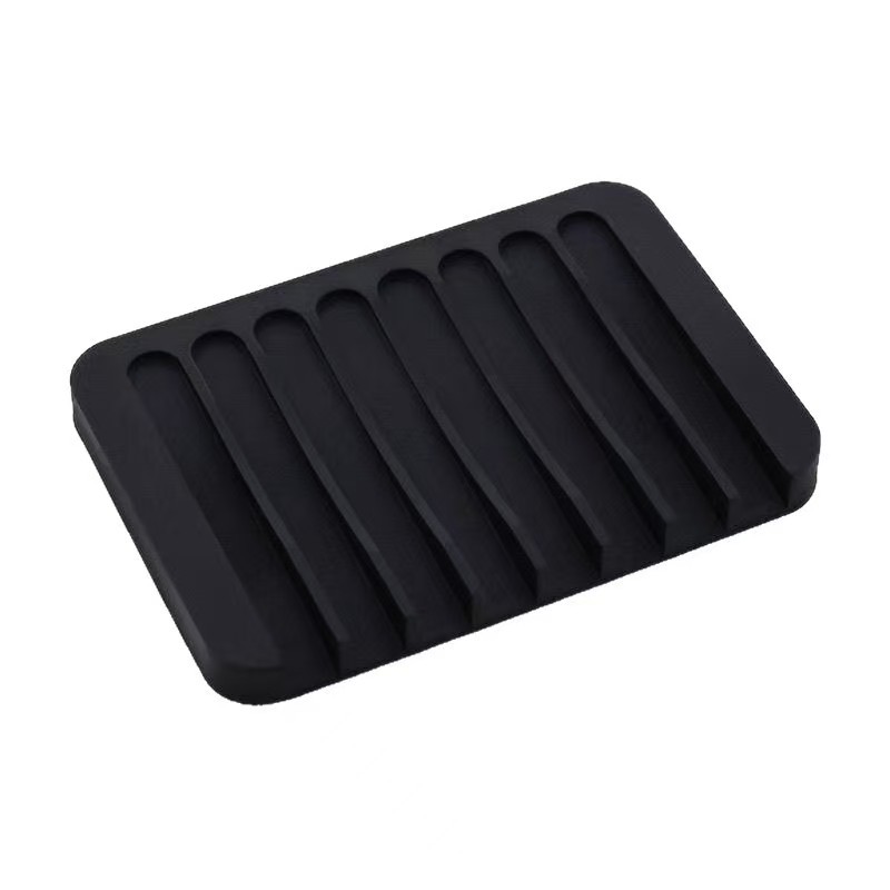 Cross-border silicone soap rack, draining soap box, square no-drill bathroom storage rack, soap storage box for student dormitories
