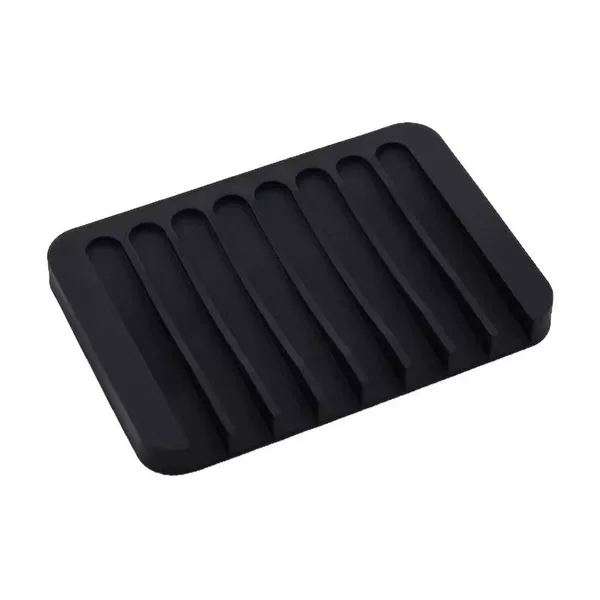 Cross-border silicone soap rack, draining soap box, square no-drill bathroom storage rack, soap storage box for student dormitories