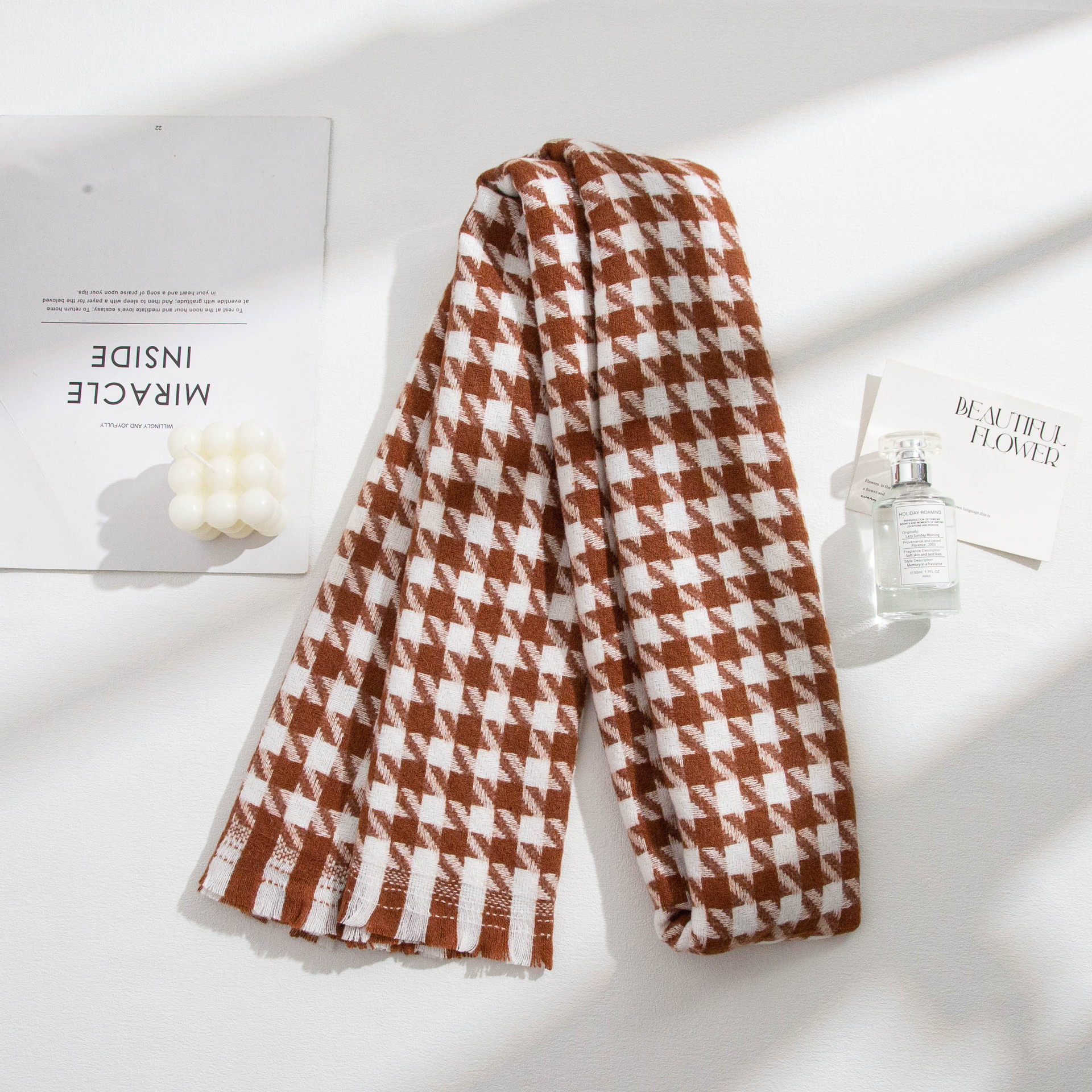 2025 nuevo bufandas de lana de Meirad mujeres otoño invierno estilo coreano de malla universal chaleco pareja buñuelo hombre caliente