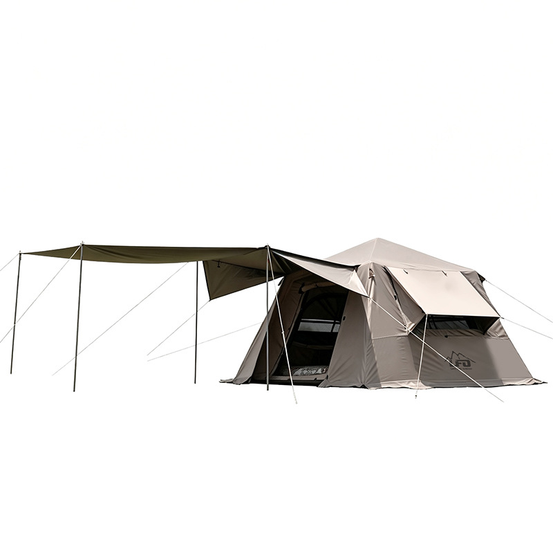 Tienda de campaña inflable en la carretera, cortina del cielo dos en uno, protección contra la lluvia y sombreado, campamento de campamento al aire libre, tienda de campaña de techo totalmente automática