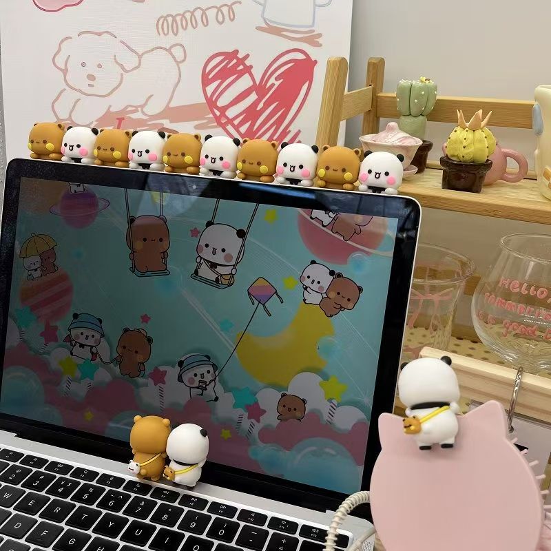 One or two cloth lie prone back sticker display doll doll decoration mobile phone computer tablet accessories couple gift