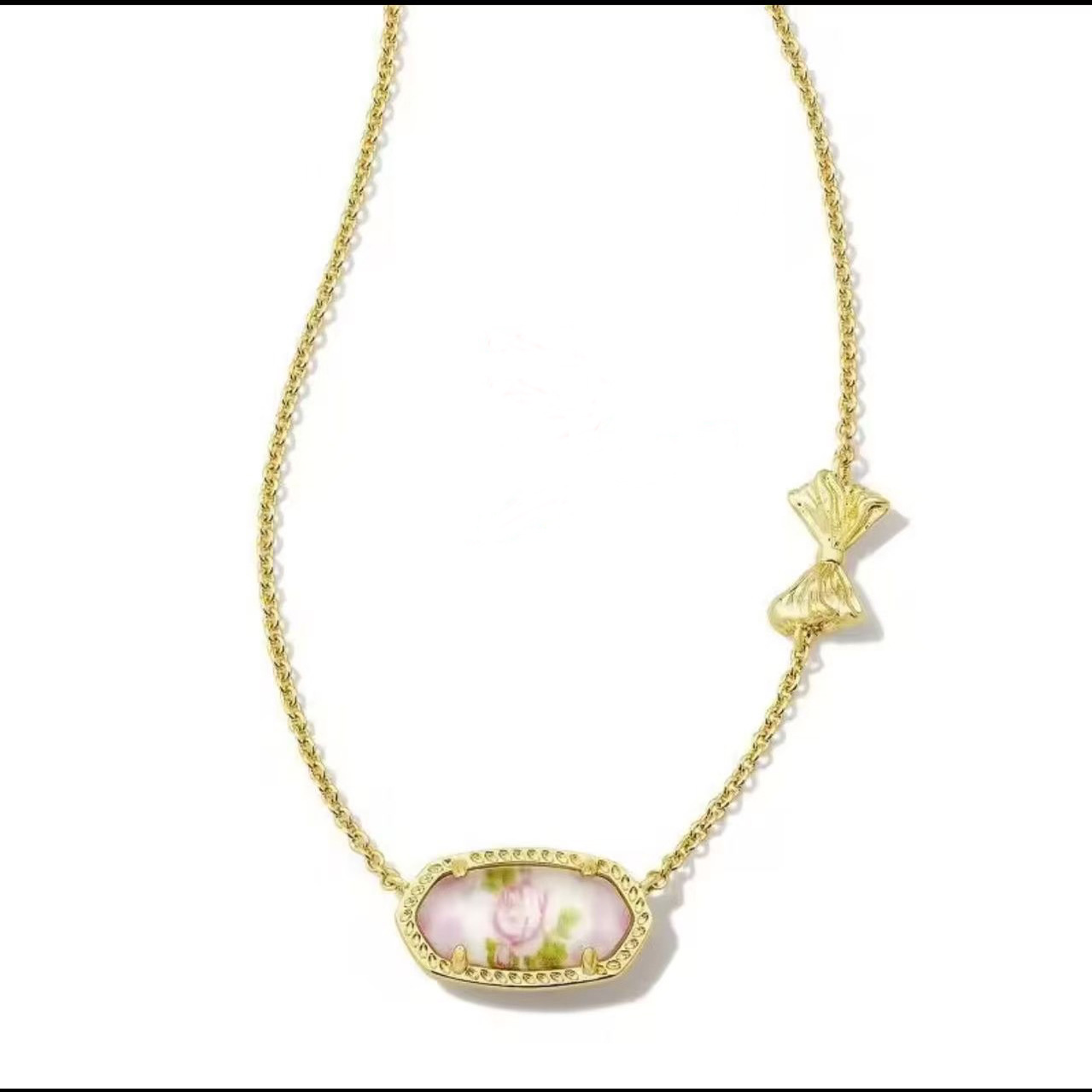 European and American Cross-Border Brass Electroplated 14K Gold Popular Exquisite Simple Oval Necklace Clavicle Chain Pendant Fashion for Women