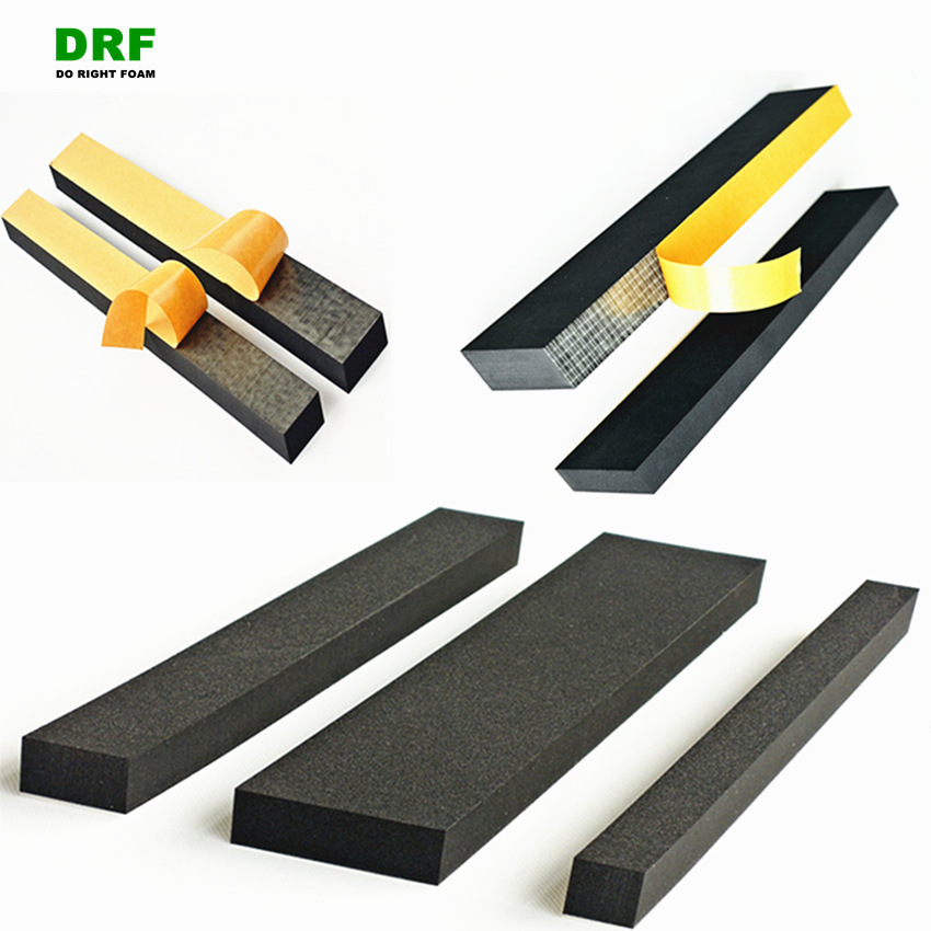 耐老化耐高温新能源汽车用EPDM橡胶海绵自黏条 背胶海绵条 foam