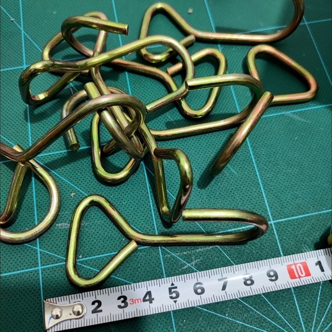 Elastic binding straps with reinforced and enlarged fixing hooks, steel structure elastic straps with fixing hooks