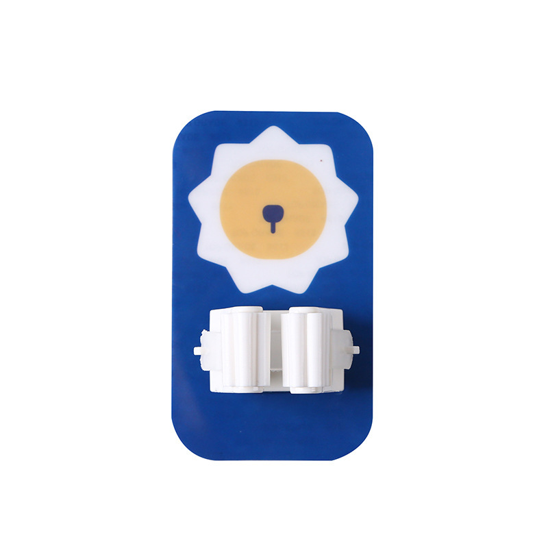 Creativo sin costuras fregona clip gancho de dibujos animados fregona rack baño ponche libre multifunción escoba rack almacenamiento pegajoso gancho