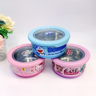 Large 1200ml Large Capacity Round Kt Crisper Refrigerator Fruit Lunch Box Silicone Stainless Steel Lunch Box