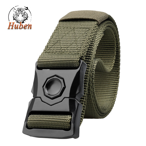 Cross-border hot selling Cobra tactical belt Men's imitation nylon casual belt Alloy buckle outdoor belt