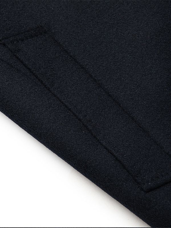 Abrigo de lana para hombres de negocios de longitud media engrosada ganso de mediana edad y ancianos otoño e invierno abrigo de lana de Cachemira papá desgaste transfronterizo