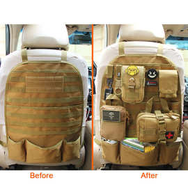 户外战术汽车座椅收纳挂垫MOLLE多功能汽车iPad收藏包杂物挂置袋
