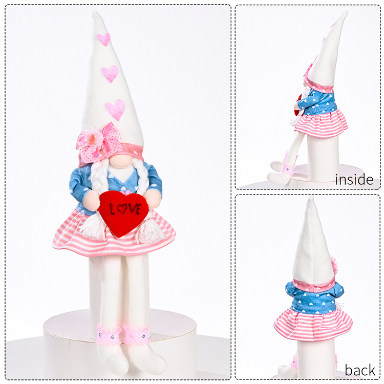 Fashion Valentine's Day Mother's Day Long-legged Doll Window Decoration display picture 5