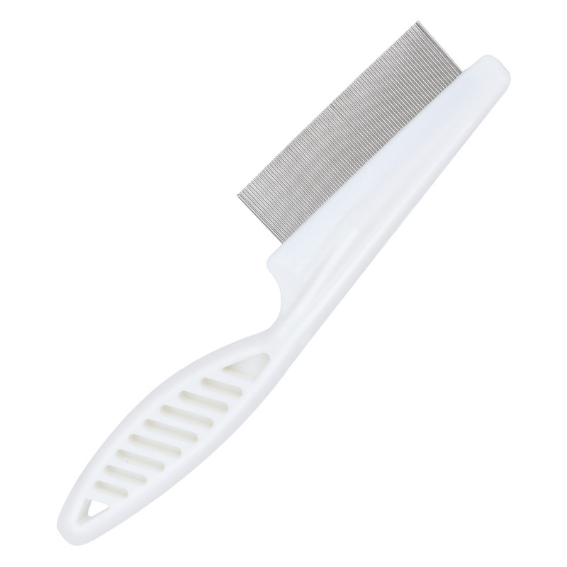En stock PET fila peine rejilla peine perro gato uso saltar peine aguja de acero peine cifrado pulga garrapata peine