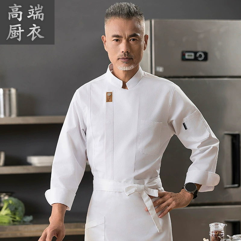 Кейтеринг рабочая одежда шеф-повара с длинным рукавом отель западный ресторан отель горячий горшок ресторан столовая кухня осенне-зимняя мужская одежда шеф-повара