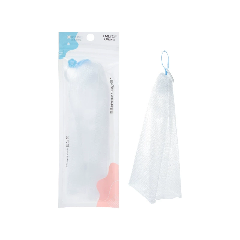 Foaming net (LMLTOP) B0025, double‑layer facial cleanser net, hanging loop