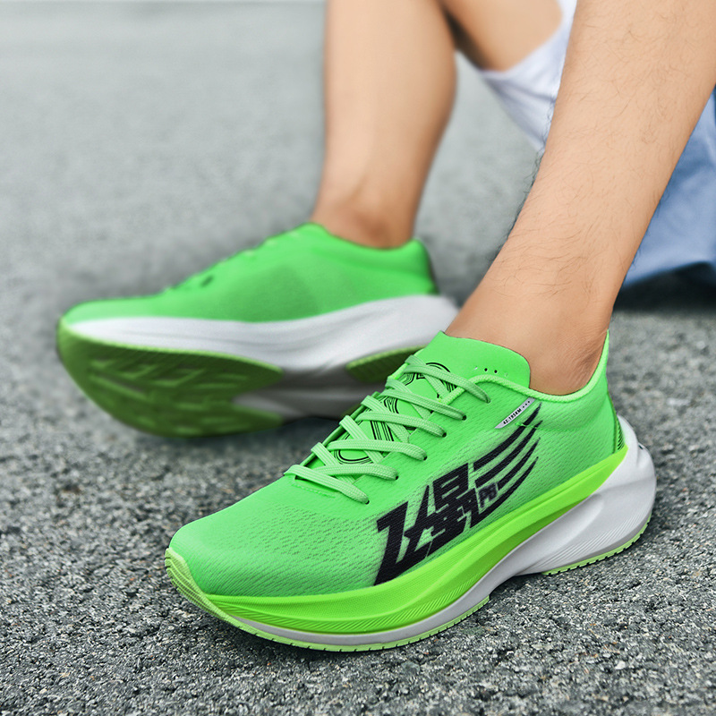 Flying Shadow Real Carbon Luminous Running Shoes Racing Running Shoes Sports Special Shoes Ultra Light Shock Absorbing Carbon Plate sneaker