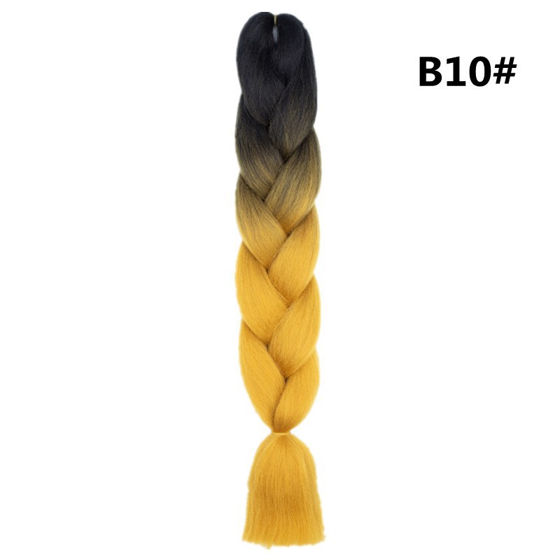 Xuchang pelucas al por mayor seda de alta temperatura teñido africano gran trenza jumbobraid fibra química colorida trenza sucia venta caliente