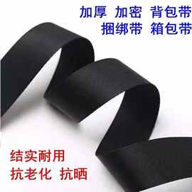 定制各种规格黑白彩色加密加厚仿尼龙密纹平纹背包带尼龙织带