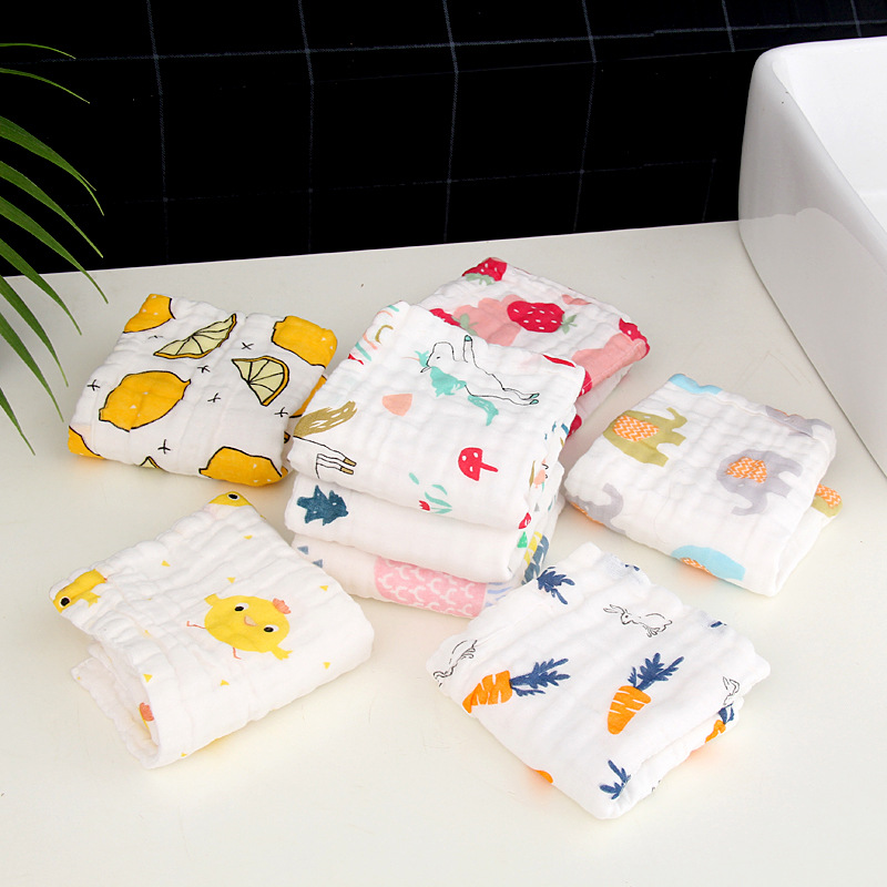 Toalha de rosto para bebé em gaze de algodão macia e absorvente_voghion.com