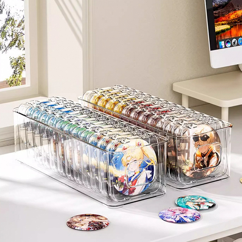 Yum storage box transparent acrylic sealed 5875mm single protective case badge peripheral millet display box