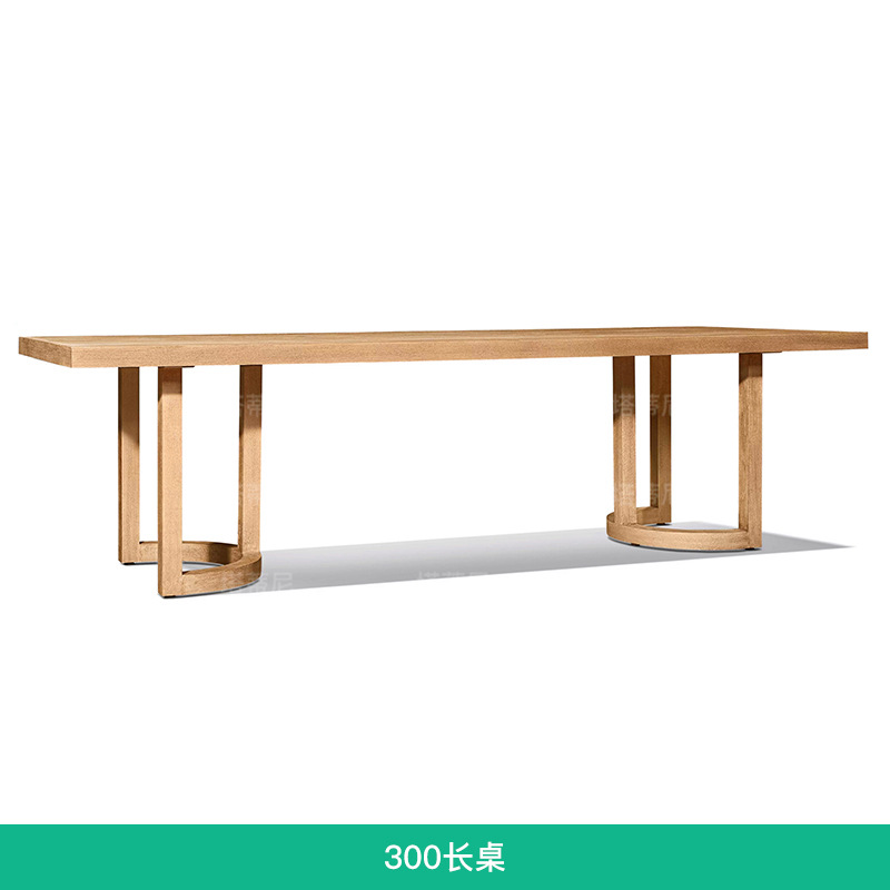 Mesa y silla de madera sólida al aire libre patio villa al aire libre anticorrosión teca ocio jardín al aire libre combinación de muebles impermeables y protectores solares
