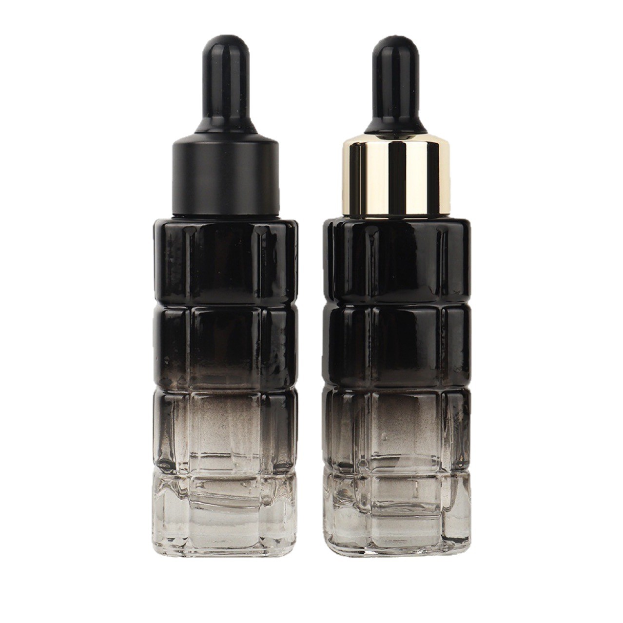 Nuevo en stock 30ml de alto grado a cuadros transparente esencia botella cuidado de la piel cosméticos esencia