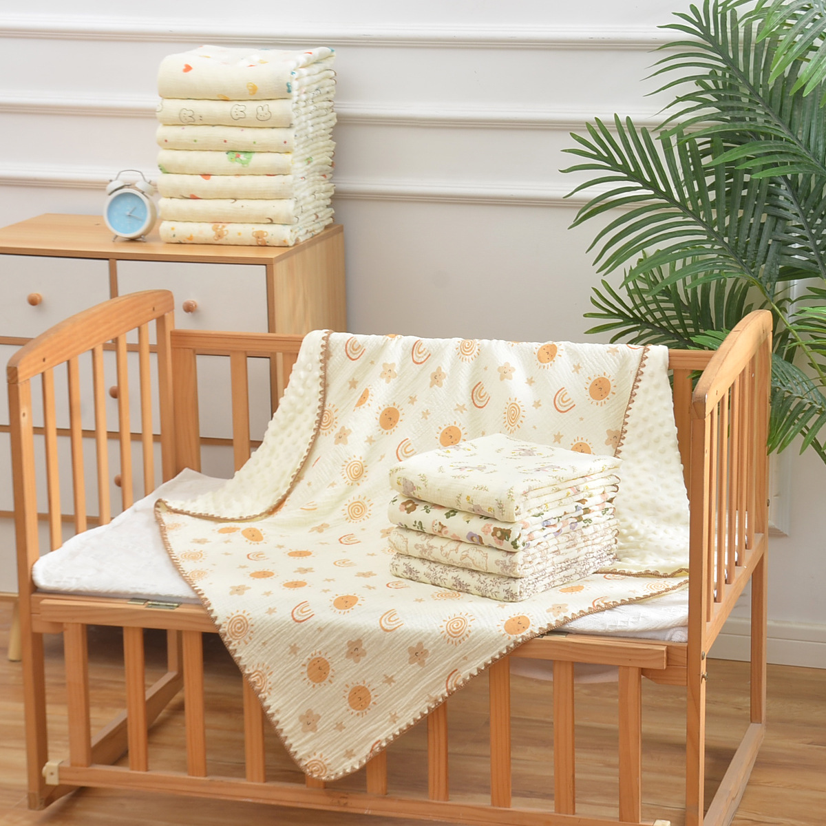 Baby Gauze Beanie Blanket Baby Blanket Blanket Kidsren's Quilt Newborn Crepe Baby Nap Blanket