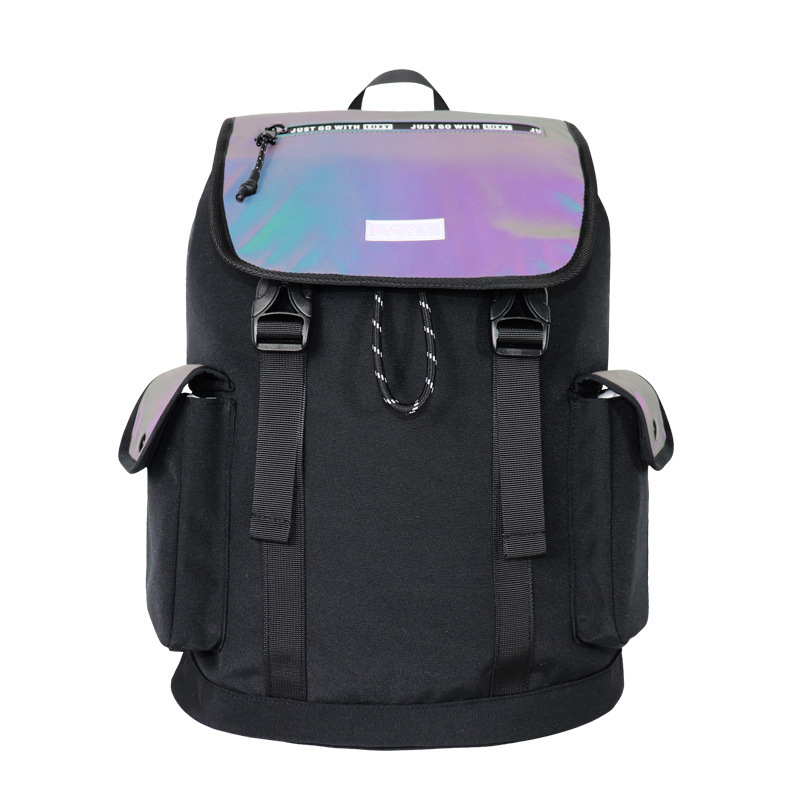 Multifunctional waterproof portable backpack sports foldable storage mountaineering bag fashion Black outdoor backpack customization