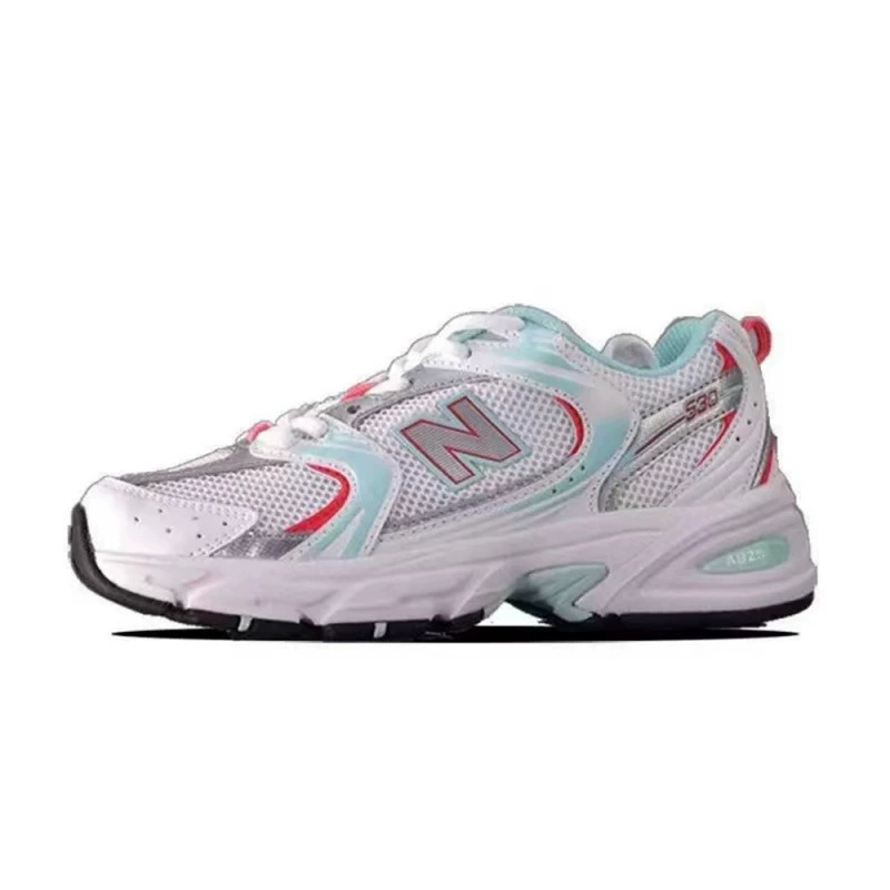 Оптовая продажа обуви Putian Shoes Factory, высокая версия NB530, серебристо-серые, серебристые, ретро, сетчатые мужские и женские кроссовки для бега с рисунком папы