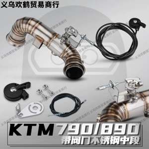 Ktm790/890 motosiklet modifikasiyası üçün klapanlı paslanmayan polad orta çıxış borusu