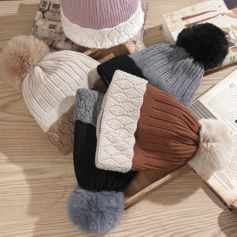 Women's Cartoon Style Sweet Simple Style Solid Color Ear Warap Wool Cap display picture 1