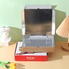 ピザボックス工場アルミ箔 7 8 9 10 12inch 使い捨てピザテイクアウト包装箱包装正方形紙箱