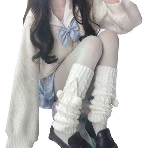 Lolita socks women's jk socks long calf over-the-knee socks leg covers autumn and winter warm Lolita knee pads pile socks