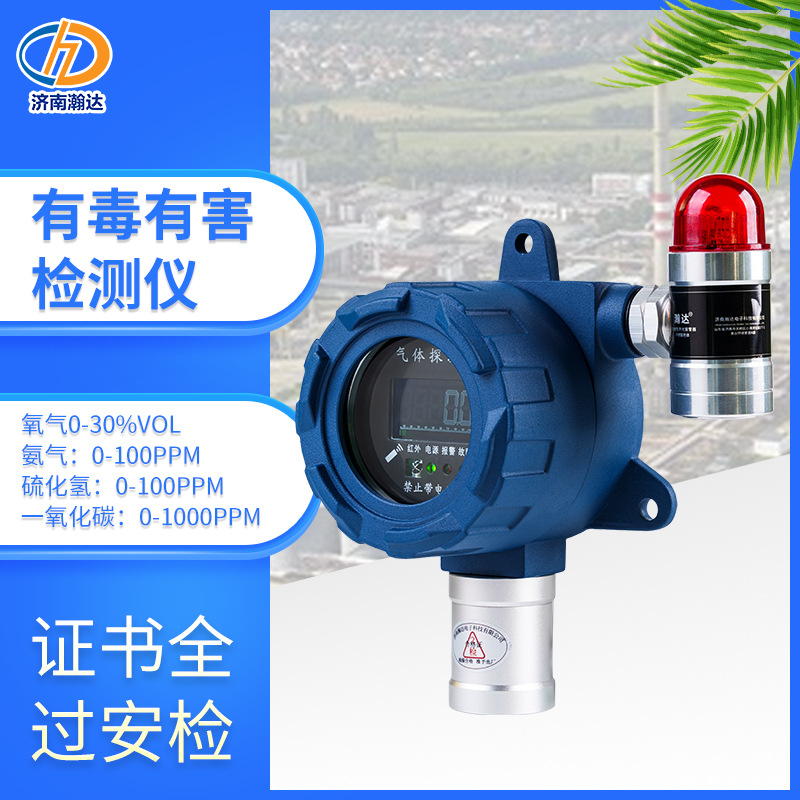 有毒有害气体报警器固定式甲醛氧气丁烷苯酚检测仪漏油报警器