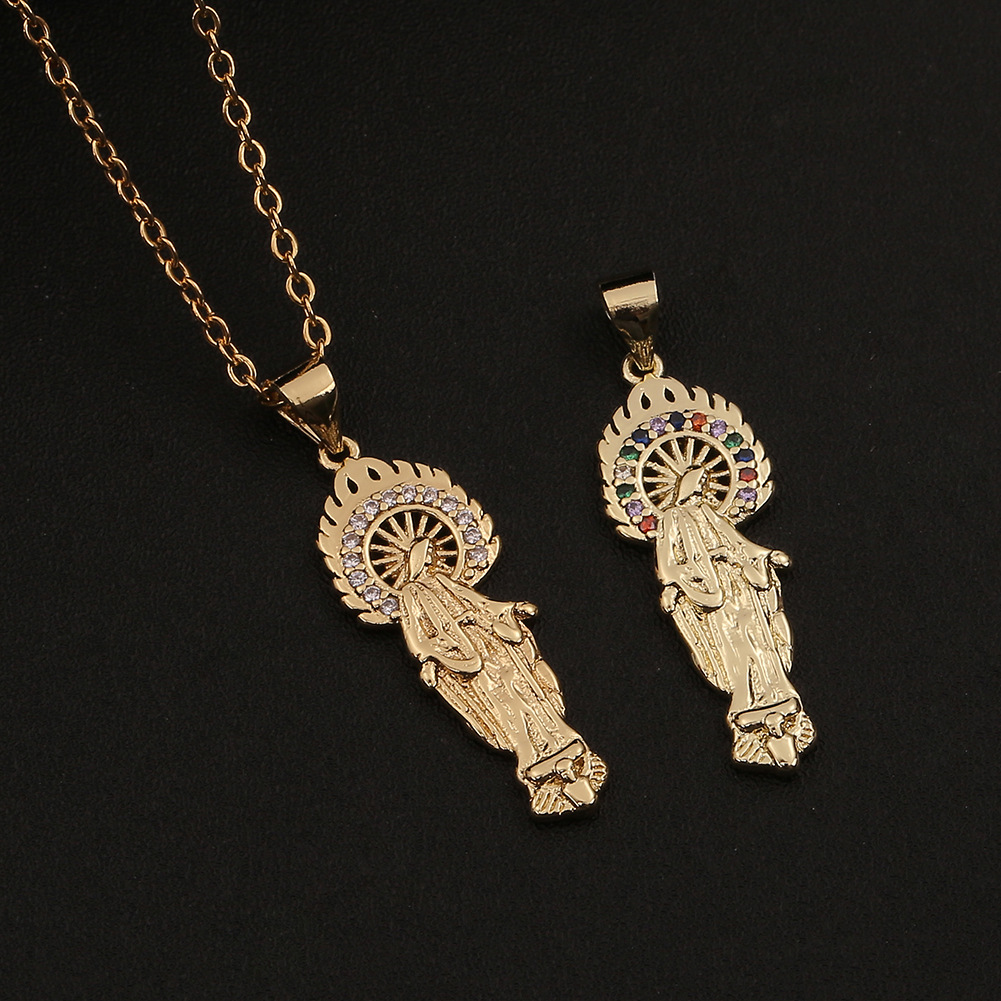 fashion jewelry copper-plated pendant Virgin Christian necklace wholesale