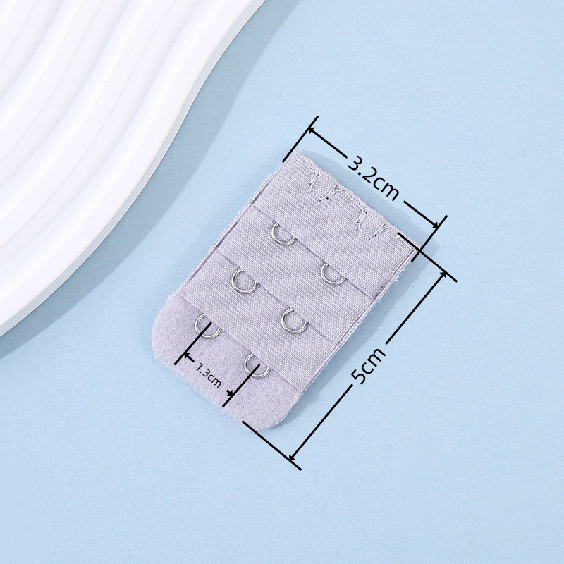 Broche de sujetador de acero inoxidable con tres filas y dos ganchos, broche de extensión de tres filas y dos ganchos, resistente a la oxidación, hebilla ajustable.