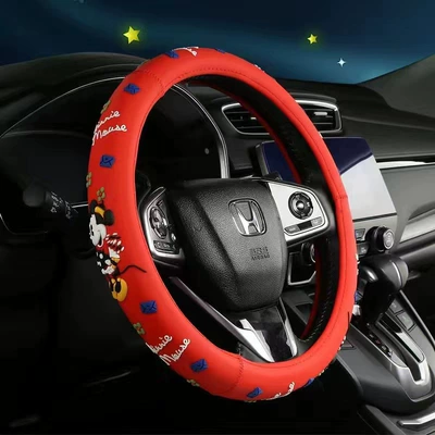 Wheel Cover Car, Steering wheel cover - mickey-mouse-red-38cm