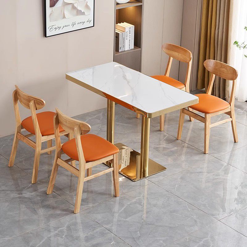 商用岩板餐饮餐桌椅餐桌桌椅麻辣烫小吃店早餐面馆奶茶饭店组合