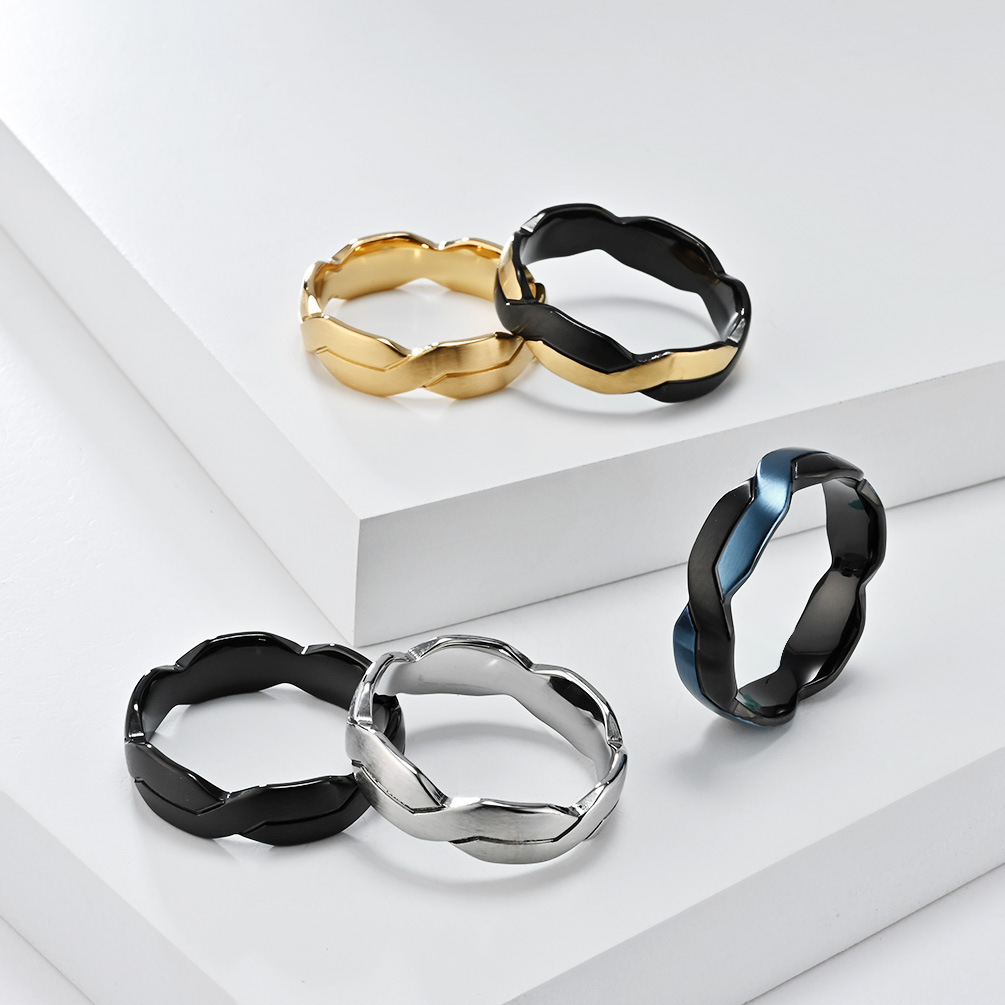 8g Weight Rings Classification 1 Piece Quantity Holiday, Daily Occasion 304 Stainless Steel Material Solid Color Pattern All Seasons Season Men's Gender Polishing Design Vacation, Classic Style Style Vacation Classic Style Solid Color 304 Stainless Steel Polishing Men's Rings Men Band Rings 11