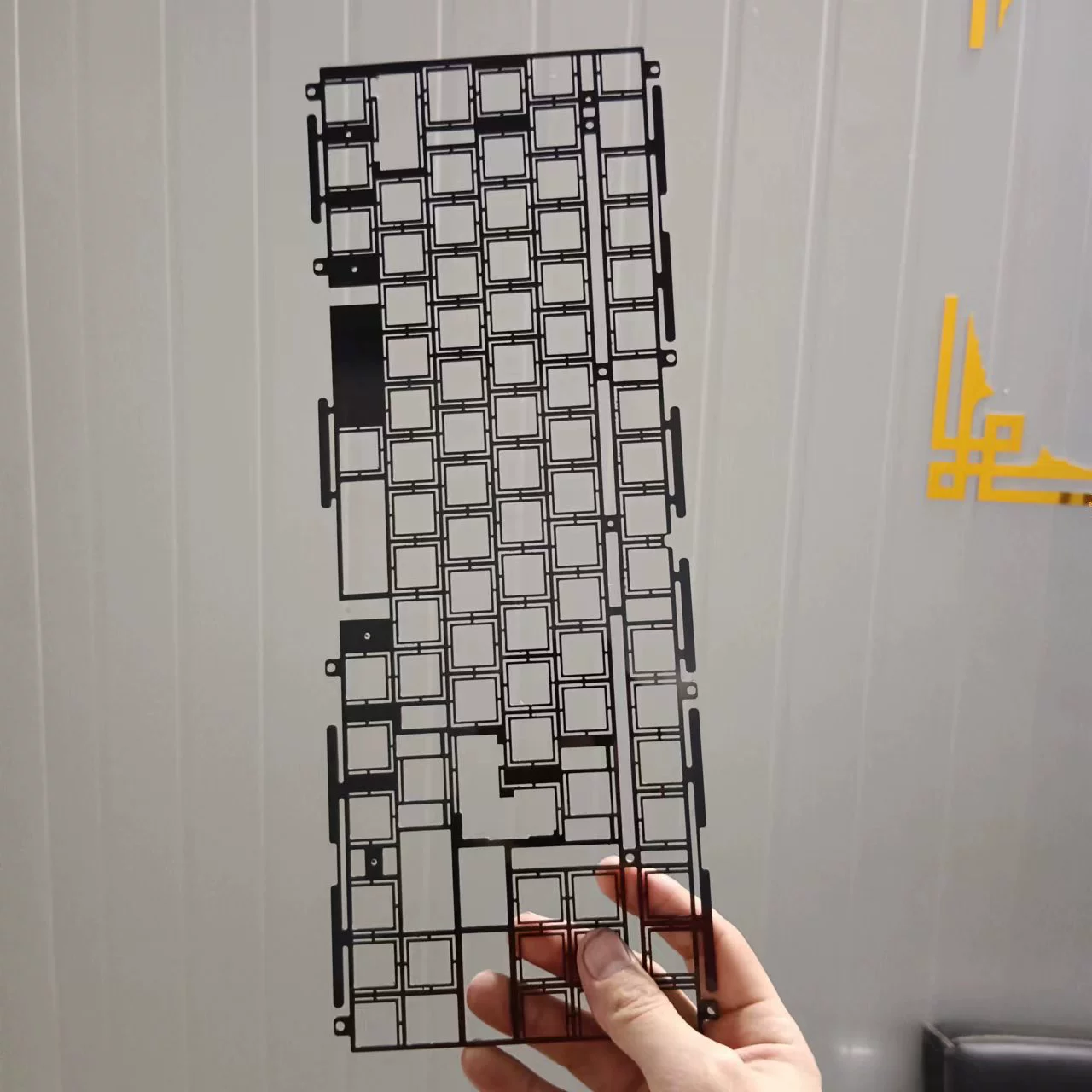 Нанимированная механическая клавиатура локатор пескоструйной обработки pc pom pp fr4 углеродное волокно анод алюминиевая медь