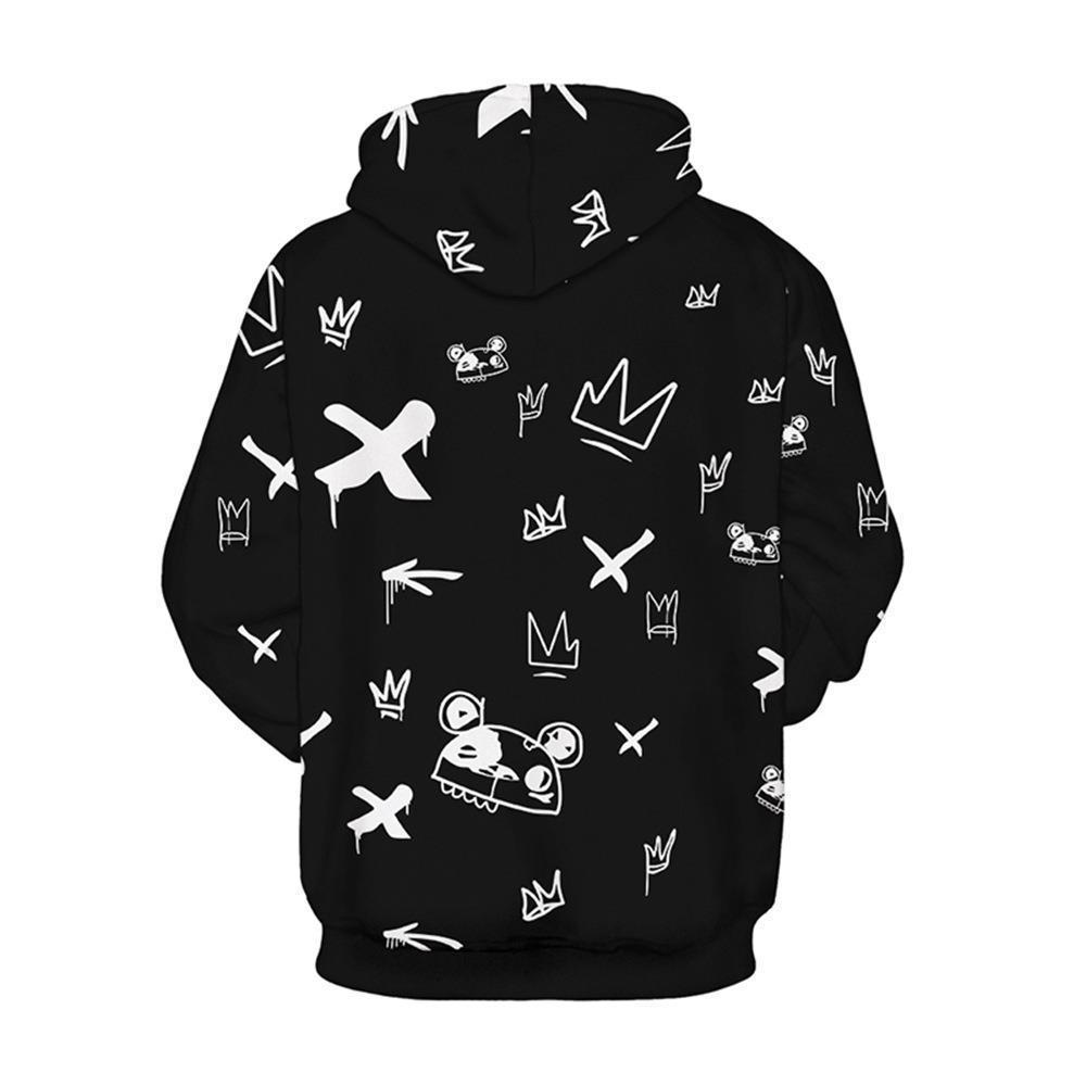 Neue herren mit tier muster lose übergroßen i digitaldruck 3D hoodie_voghion.com