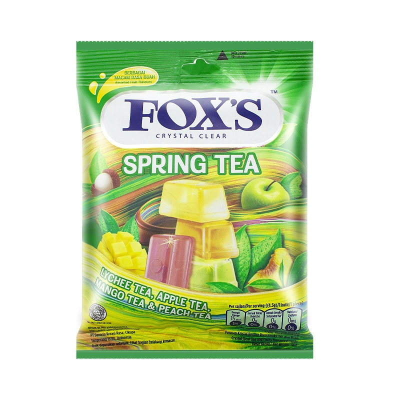 Indonesia imported snack FOXS Huosquid Crystal Sugar Mint Mint Herbal Fruit Hard Sugar Sugar Net Red Snack 90g