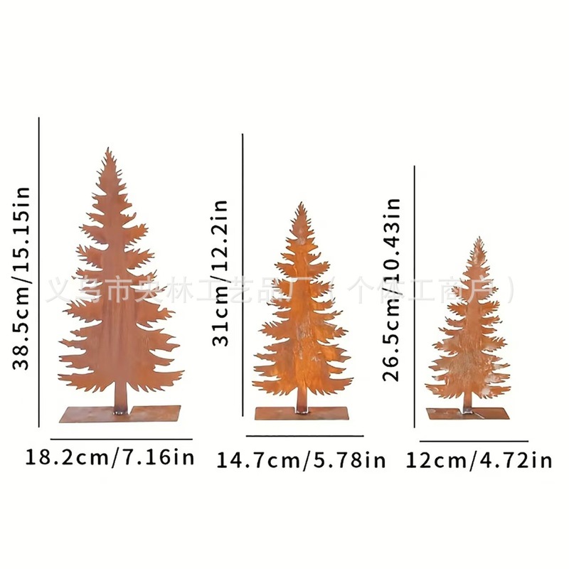 クリスマスデコレーション、錆びたトナカイのクリスマスツリー、屋外ガーデン用金属製鉄工芸品、飾り物|undefined