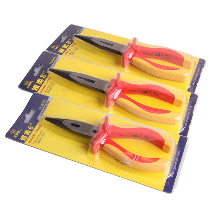 长城VDE绝缘尖嘴钳 Cr-V 尖嘴钳212906/212908长城尖嘴钳