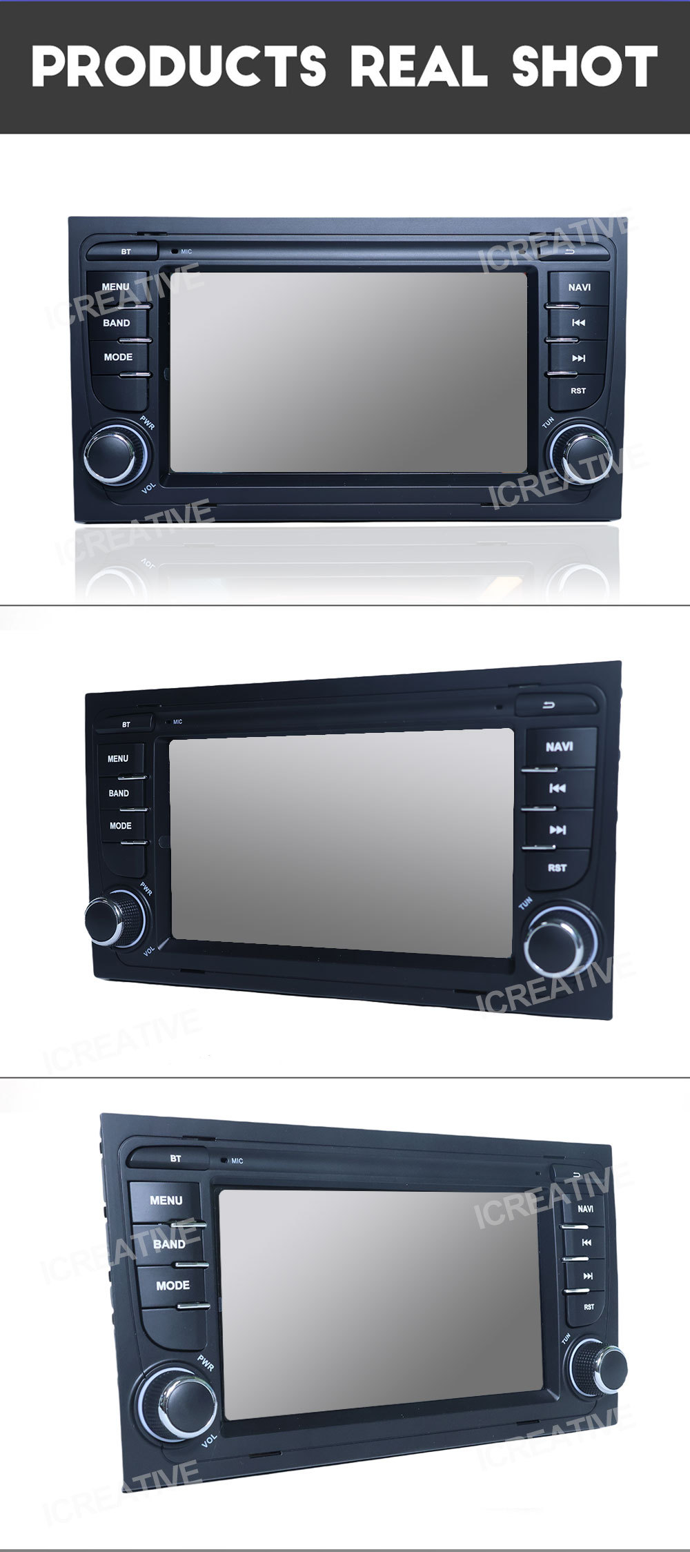 Suitable for 7inch Audi A4 Android Car Gps High-Definition Screen Mp5 Bluetooth Navigation All-In-One Carplay