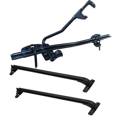 Car Suv Car Bicycle: Car bike rack - black-crossbar-old-style-black-micro-model-no-need-to-punch-holes