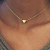 Universal accessory, metal necklace heart-shaped, European style, simple and elegant design, wholesale