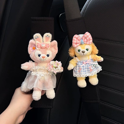 LinaBell and StellaLou, Seat belt shoulder pad - sweet-faceflower-fairy-belle-spring-outing-cake-black-shoulder-pads