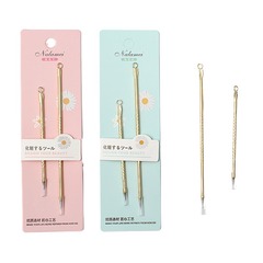 【2-Piece Set】Rose Gold Acne Needle Dark Spot Needle Acne Removal Gadget Blackhead Pore Clearing Oiliness Dot Removal